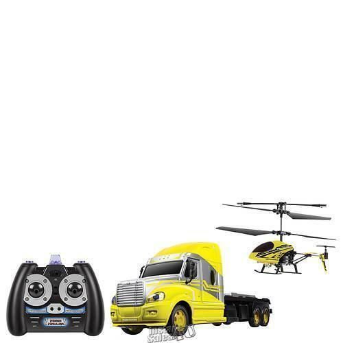 2pk Hauler Remote Control Gyro Helicopter and Truck 3.5"