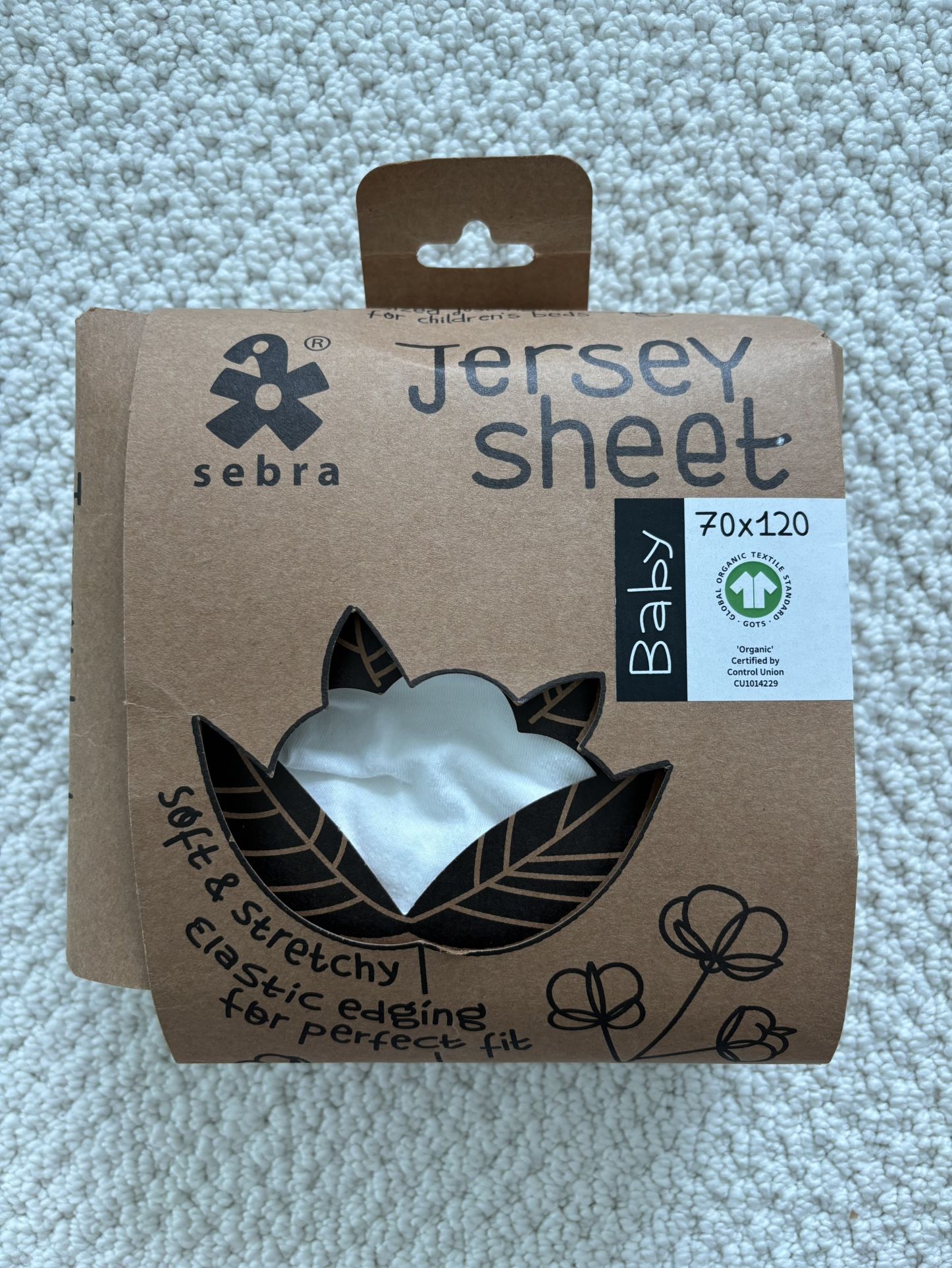 Sebra Jersey Sheet Baby Crib Fitted Sheet Organic 100% Cotton