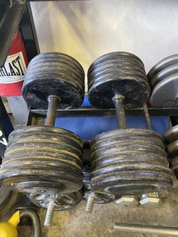 125lbs dumbbells total 250lbs pair