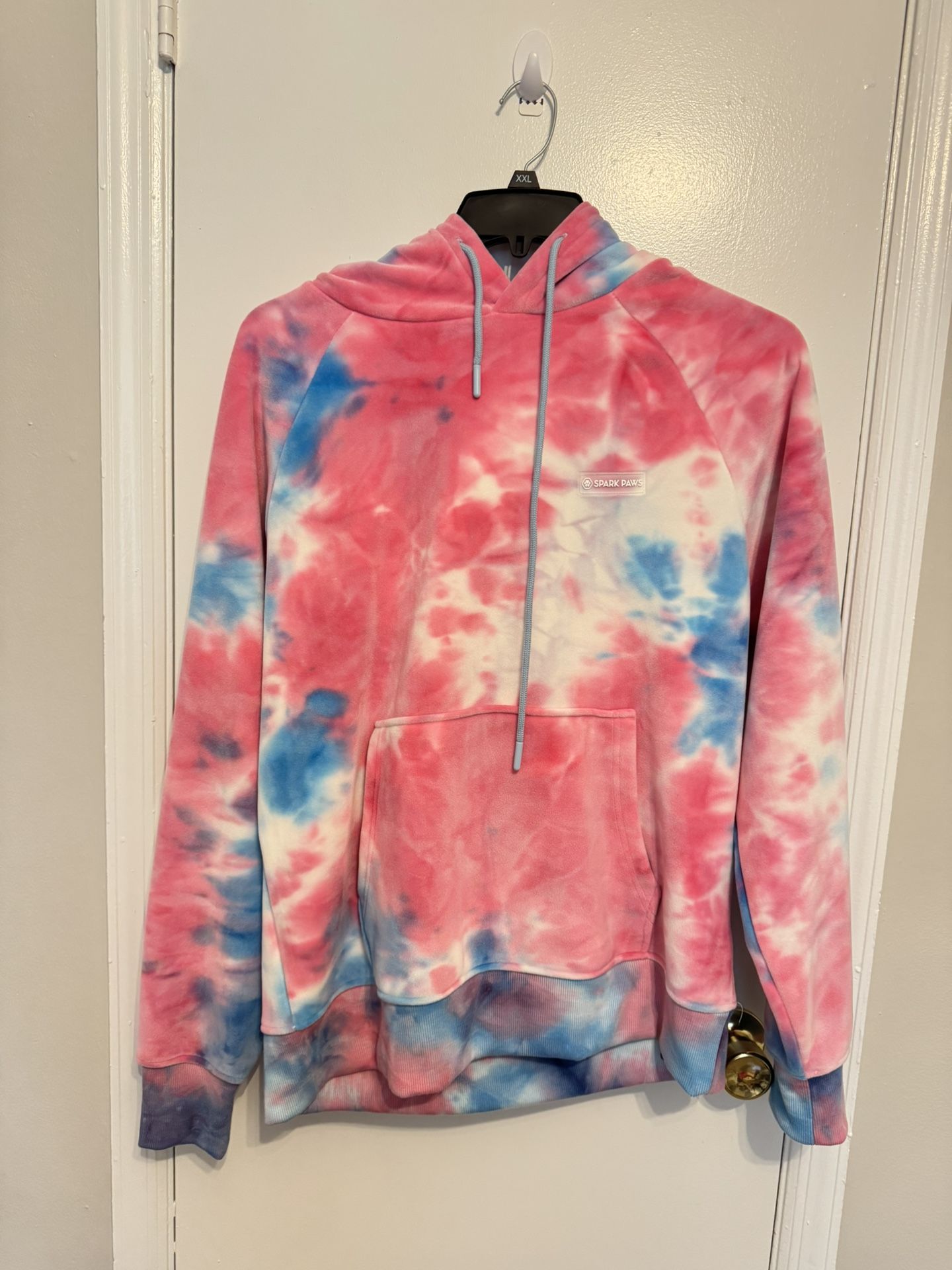 Spark Paws Velvet Human Hoodie - Snow Cone Size Large Unisex