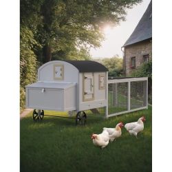 Chicken Coop for 3-5 Chickens, 106in Chicken Coop with Run, Outdoor Chicken Coop 