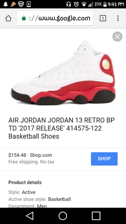 Nike Air Jordan Retro 13 Size 3y