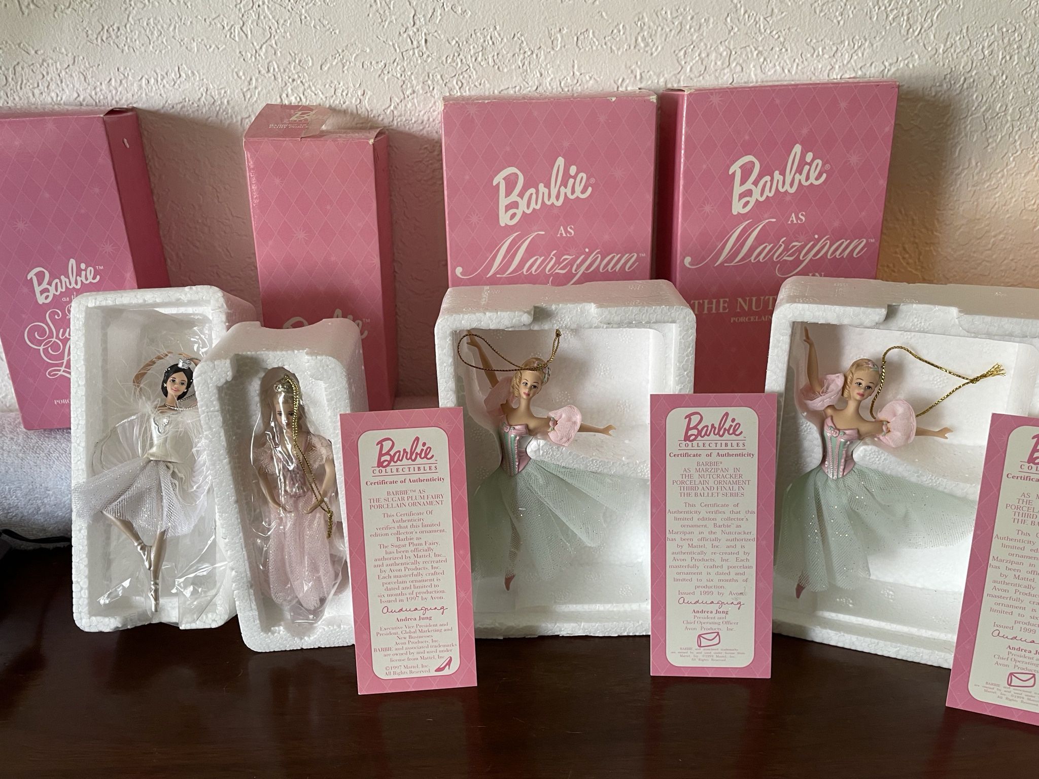 Barbie Ballerina Porcelain Ornaments