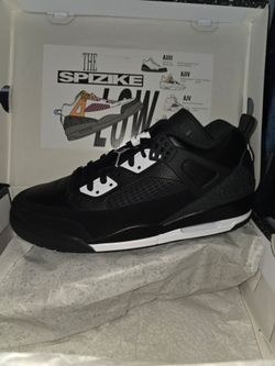 Jordan Spizike Low Oreo Black/White/Anthracite Low Top Sneaker Size 13M