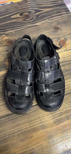 Black Leather Dr. Martens Sandals