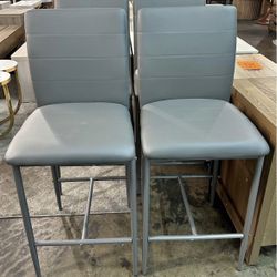 Counter Height Stools Set of 4 - Modern PU Leather
