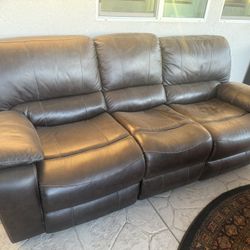 Leather Sofa Brown 
