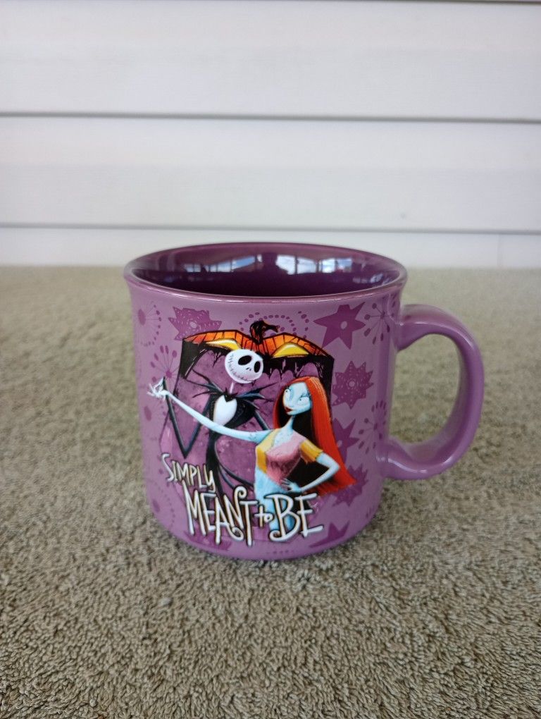 Tim Burton NIGHTMARE BEFORE CHRISTMAS Simply Meant To Be 20 oz Coffee Mug (NEW)