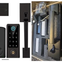 Fingerprint Door Lock with Handle Set – BEBASIA Smart Keyless Entry (Aged 