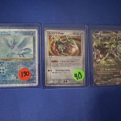 Rayquaza X Articuno Vintage Pokemon Cards 