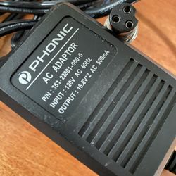 3-PIN AC Adapter for Phonic AM440 AM532 MM502 AM55 AM85 Mixer Power Supply