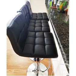 $40 each chair (New) Square barstool swivel bar stool pu leather (adjustable seat height 24-32”) 
