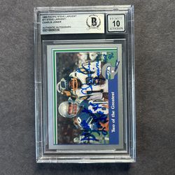 1989 Pacific S. Largent/ C. Joiner Dual signed. Beckett Authenticated "10" Autographs. Negotiable 