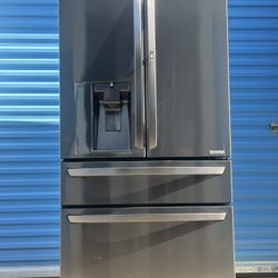 LG 30 cu ft French Door Refrigerator – Black Stainless  – Excellent Condition