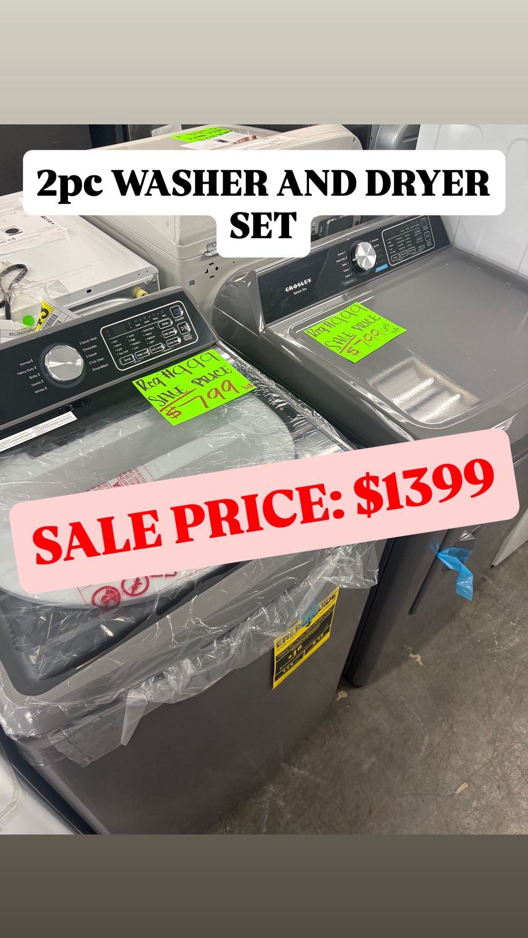 Whirlpool Washer And Dryer Set 2pc On Sale 