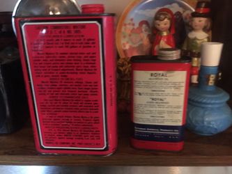 Vintage oil cans