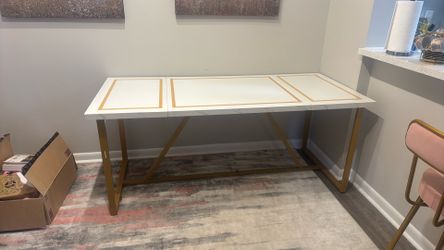 Gold and white table