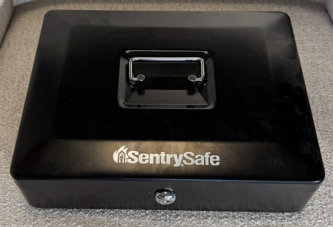 Black Steel SentrySafe Cash Box 