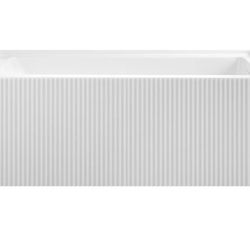 White Alcove Fluted Tub 
