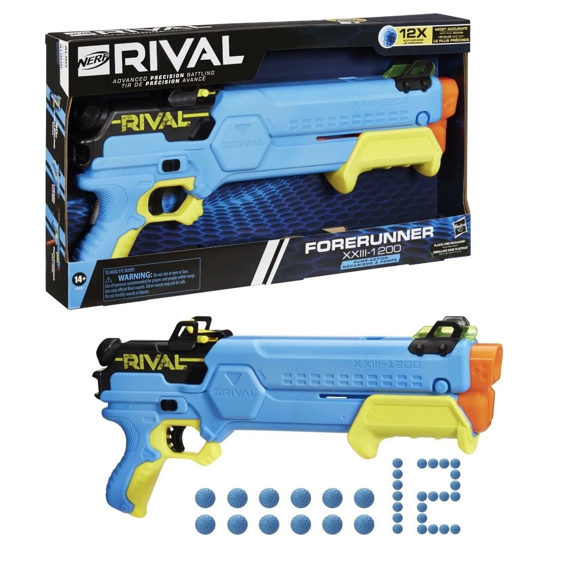 Nerf Rival Forerunner XXIII-1200 Nerf Blaster, 12 Nerf Rival Accu-Rounds - New
