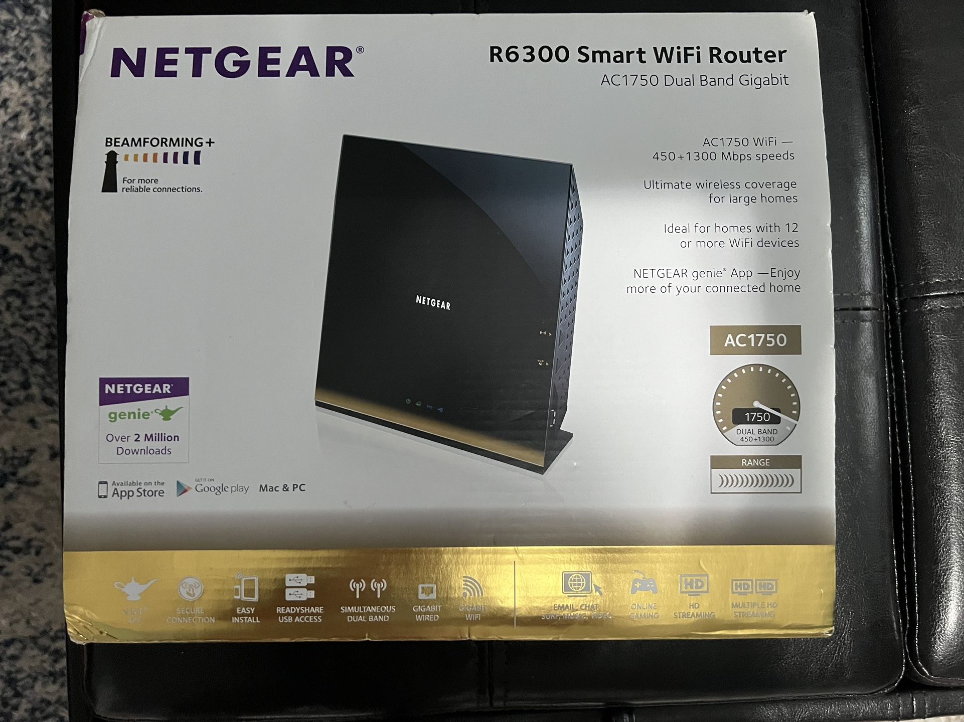 NETGEAR R6300 SMART WIFI ROUTER  AC 1750 Dual Band Gigabit