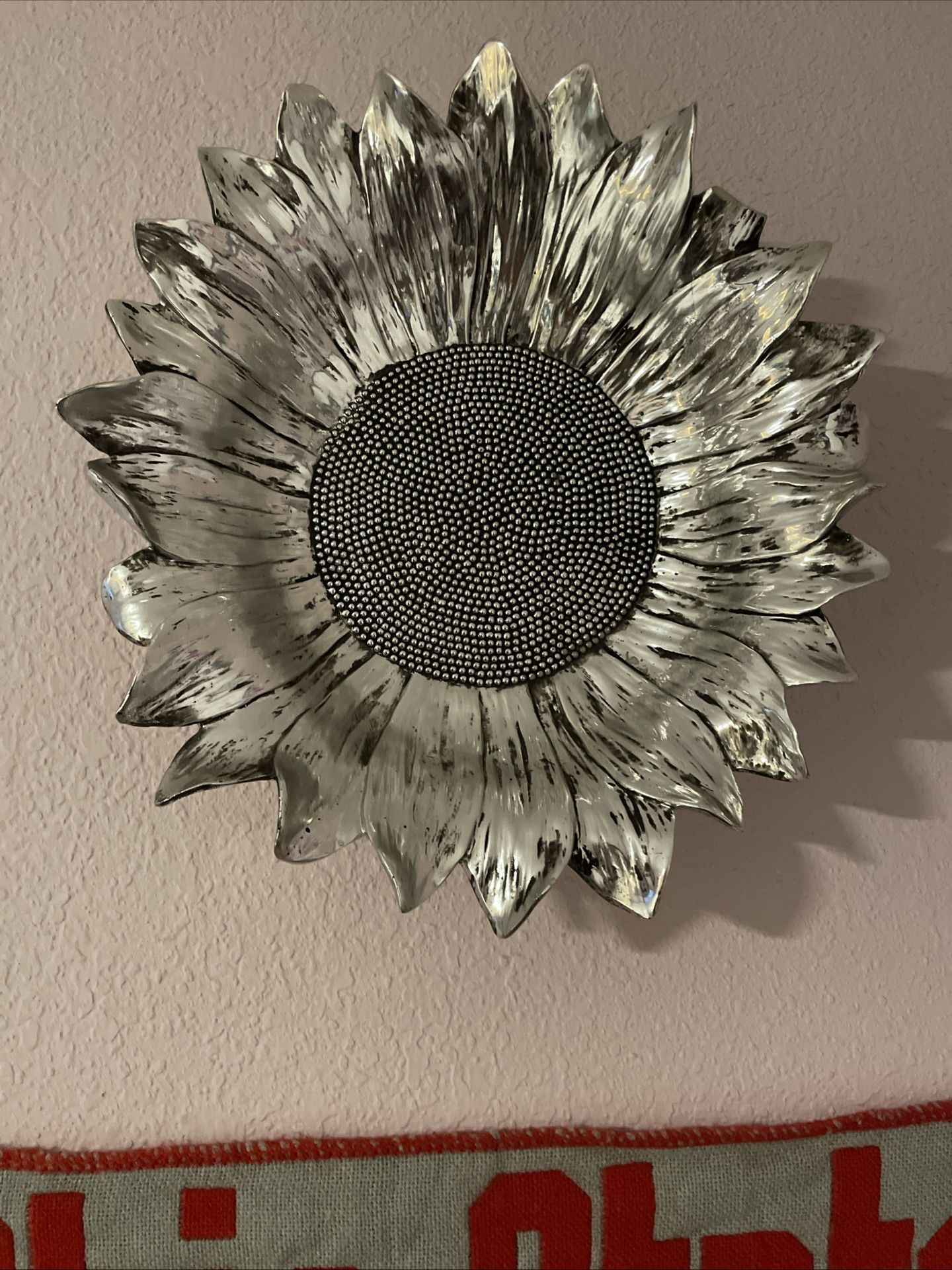 Three Silver Flower Wall Decor