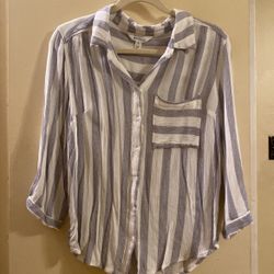 Blue And White Stripped Top