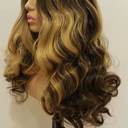Long Brown Wavy Wig