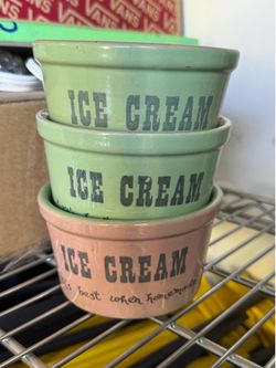 Old fashion ice cream bowls