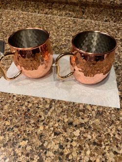 Barware: Copper mugs & vintage decanters