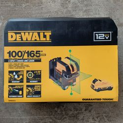 New Dewalt Self-Leveling 2-Spot And Cross Line Laser Level kit 12V.
