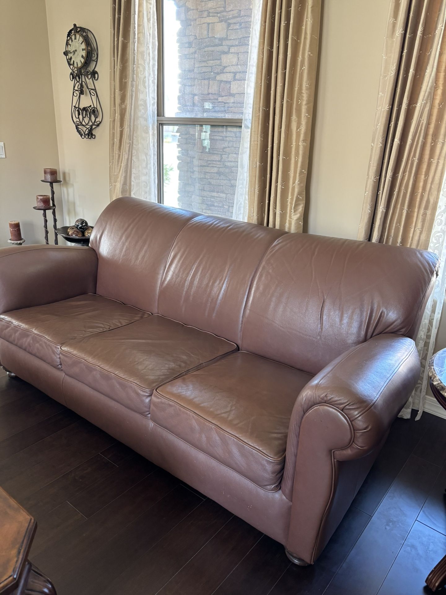 Genuine Leather Couch Sofa