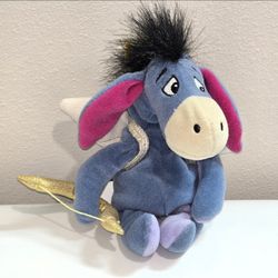 Disney Store Mini Bean Bag Cupid Eeyore Plush 5" Winnie The Pooh Valentine's Day