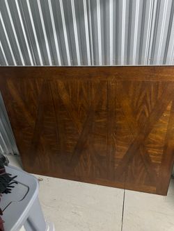 Wooden Dining room table with 6 chairs dimensions  of table 60”Lx48”Wx38”H