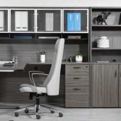 Electrical Height Adjustable Desk With Hutch And Shelf 