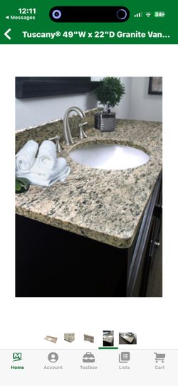 NEW 49x22 Tuscany Granite Vanity Top and Sink