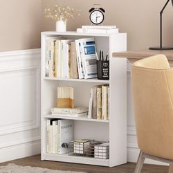 Three Tier White Shelf Bookcase 