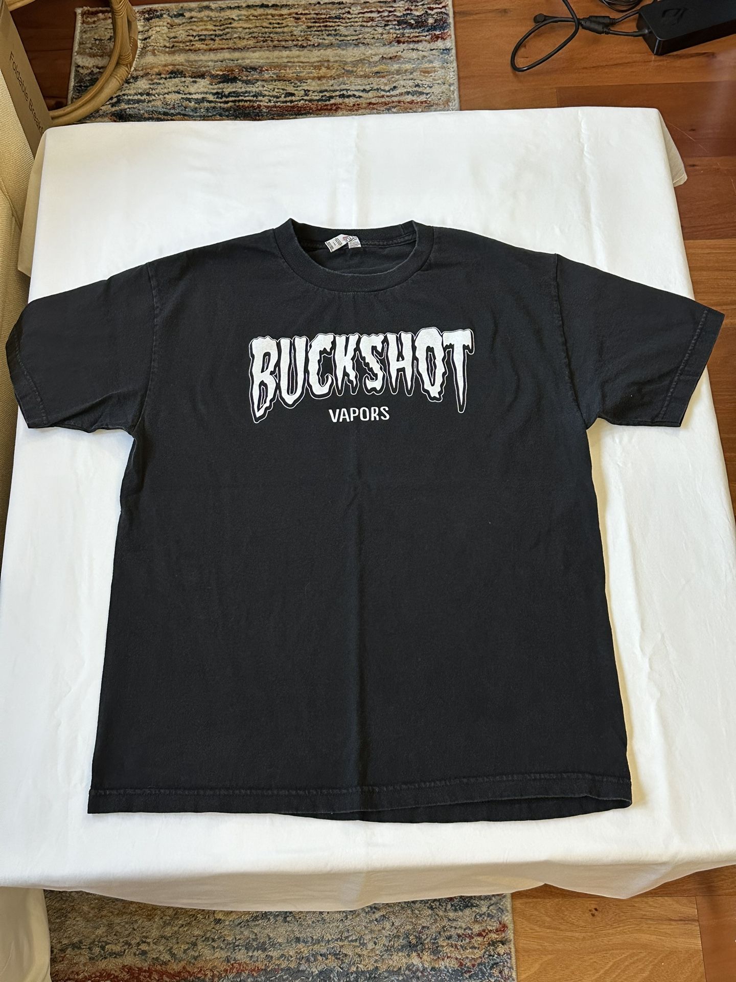 Buckshot Vapors Large T-Shirt (Black) 100% Cotton