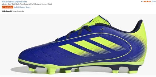 NEW in Box - Adidas Unisex-Child Goletto Ix Firm/Multi Ground Soccer Cleats SIZE 3 - price firm