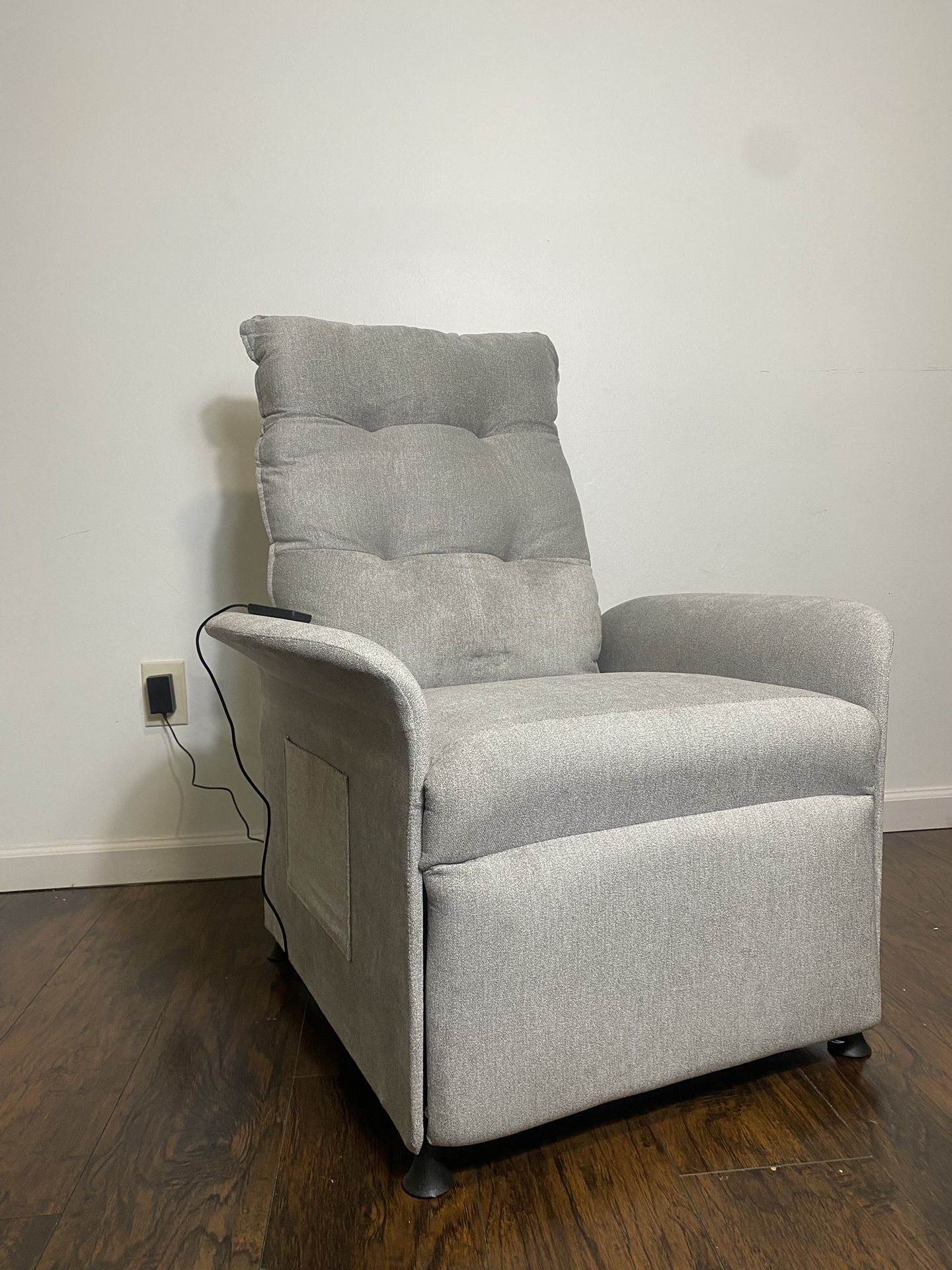 New Linen Gray Electric Recliner