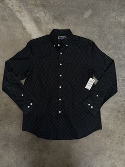 Club Room Black Button Up Dress Shirt - Size Medium