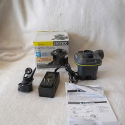 Intex Quick Fill Dual Voltage Electric Pump, 120V AC or 12V DC