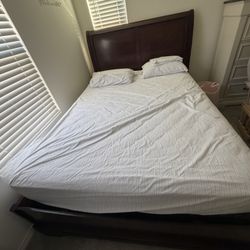 Queen Size Bed Frame Only. Good Condition Espresso Color