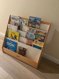 Wooden Kids Bookshelf