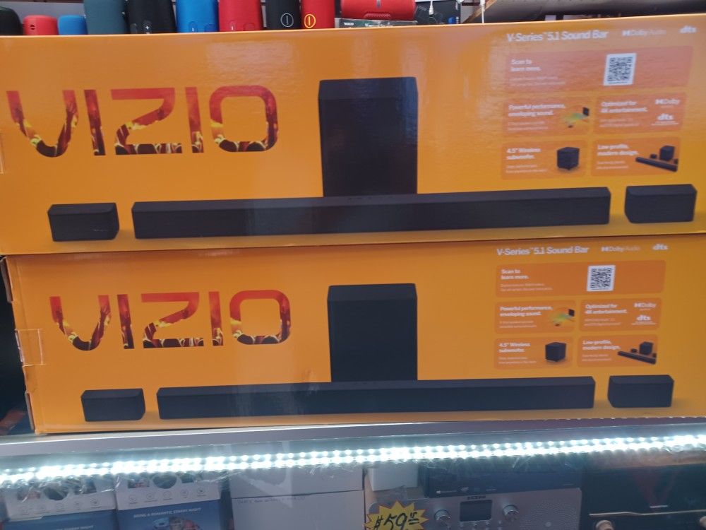 Excellent Gift π Item. Vizio 5.1 Channel Bluetooth Soundbar Wireless Subwoofer. Brand New