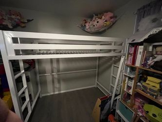 Twin XL Loft bed white $75