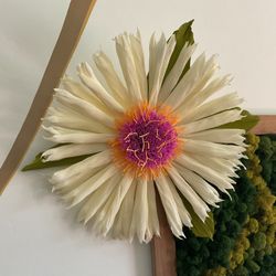 Italian Crepe Paper Flower, Large Cornflower. Great For Wall Or Party Decor.