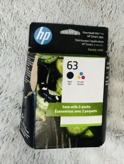 NEW ~ HP 63 2-Pack Black/Tri-Color Ink Cartridges EXP Oct 2024-NEW open Box
