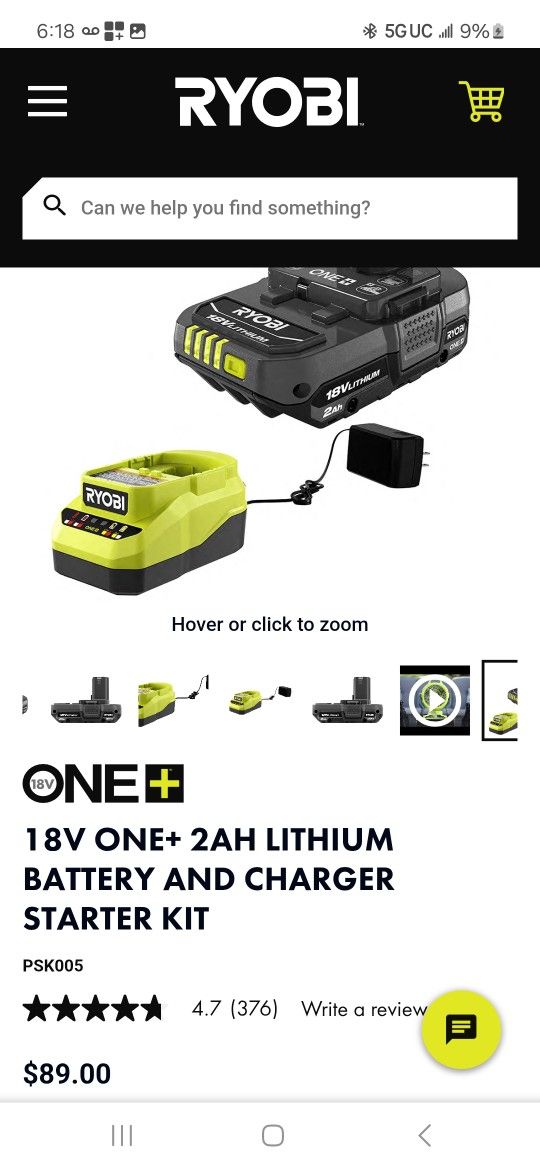 Ryobi Drill, Battery And Charger