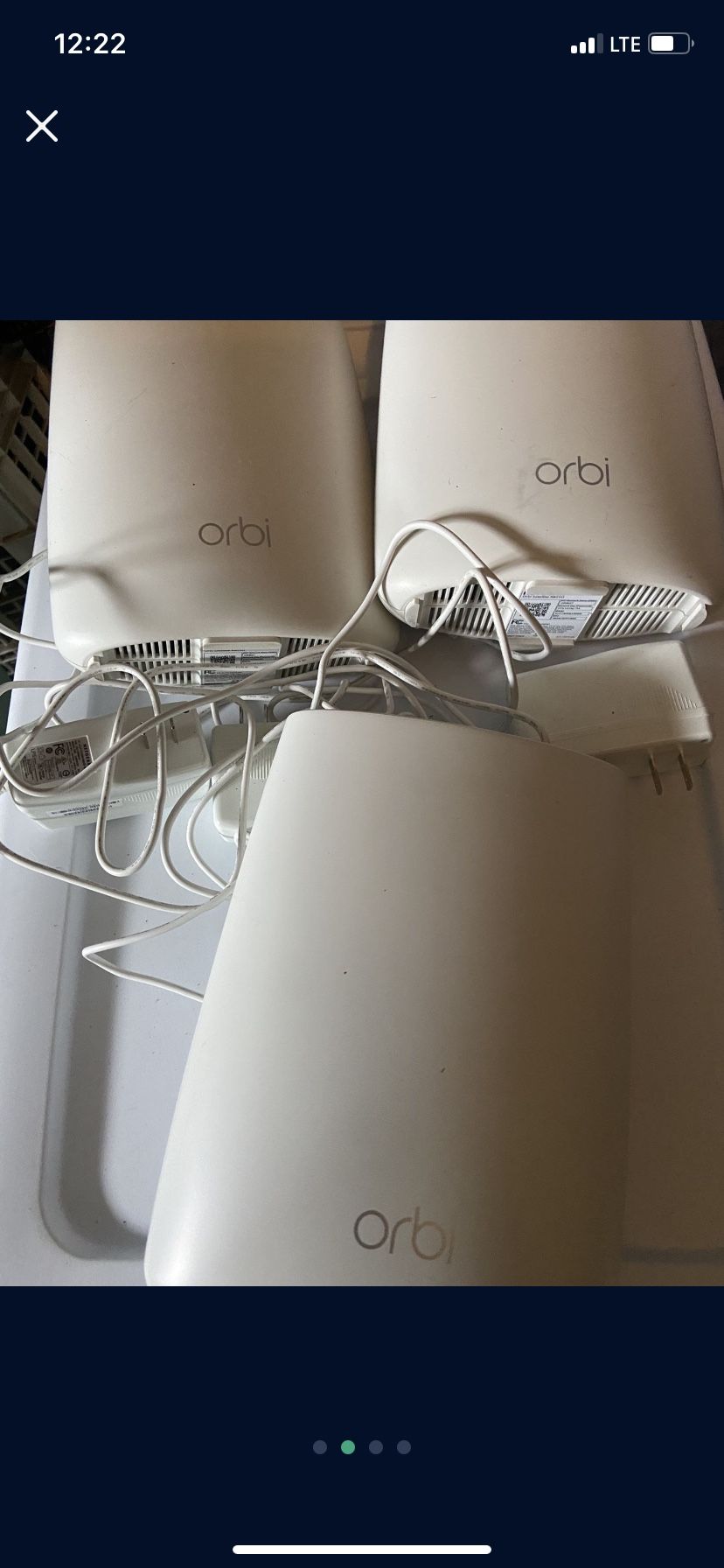 NETGEAR Orbi RBR750 Tri-band Mesh WiFi 6 AX4200 Network Router W 2 Sattelites